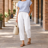 Alba-Faye Relaxed Pants - White
