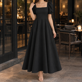Sylvie-Hope Square Neck Dress - Black