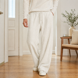 Dorian Wide Leg Pants - Cream