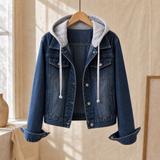 Georgia-Grace Hooded Jacket - Dark Blue