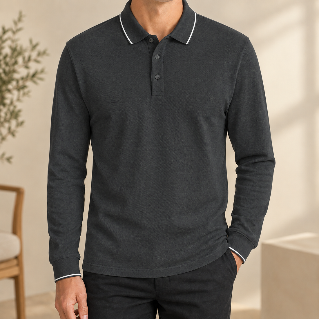 Raymond Slim Polo - Dark Gray