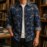 Kieran Camo Jacket - Blue
