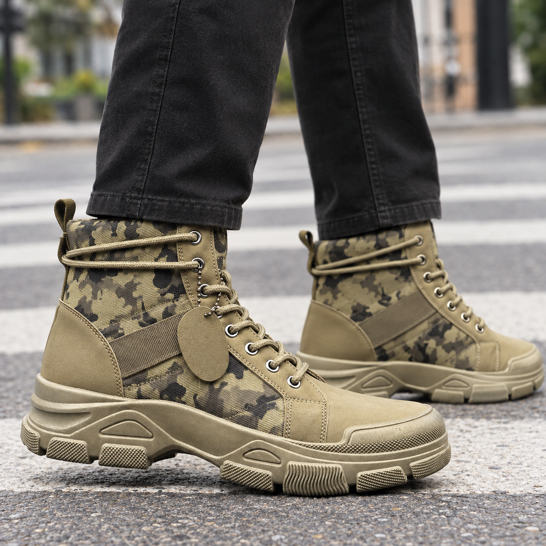 Fiorini-Rimini Camouflage Boots - Camo Green