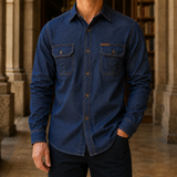 Edric Denim Shirt - Navy