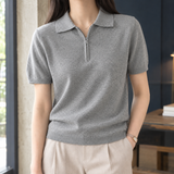 Giulietta-Eve Zip Polo - Gray