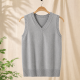 Arend V-Neck Sweater - Light Gray
