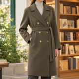 Zenobia Wool Coat - Green Gray