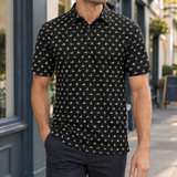 Austin Printed Polo - Black