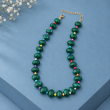 Bancroft Geometric Bead Necklace - Green