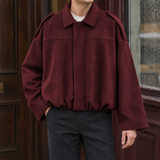 Marco Suede Bomber Jacket - Wine Red