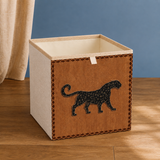 Montgomery Printed Storage Basket - Tan Leopard