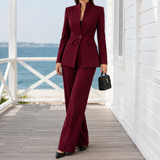 Petra-June Tailored Set - Burgundy