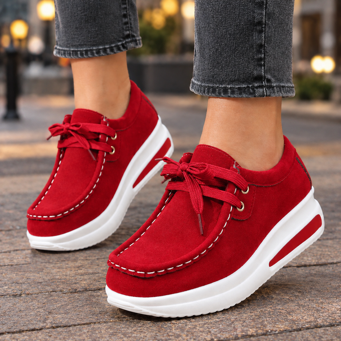 Marostica-Milano Suede Wedge Shoes - Red