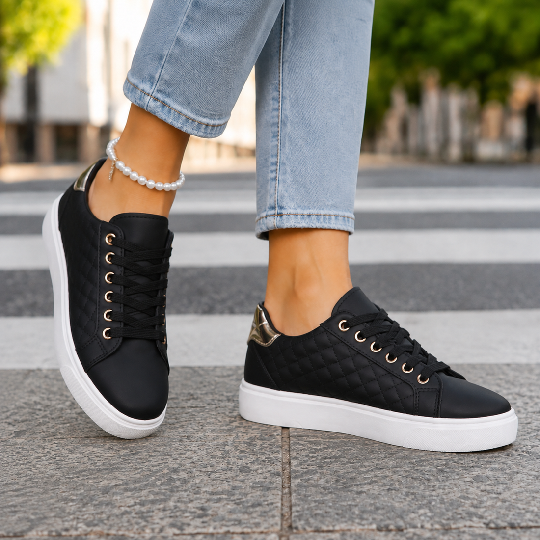 Sanremo Orthopedic Sneakers - Black