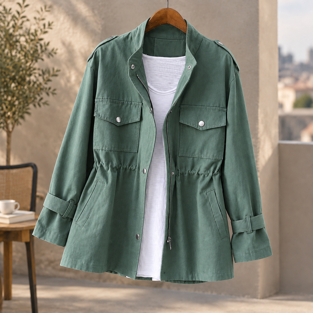 Celandine-June Utility Jacket - Green