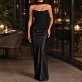 Gwendolen Corset Maxi Dress - Black