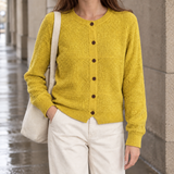 Ninon-Hope Textured Cardigan - Yellow
