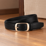 Poggio Gold Buckle Belt - Gold Buckle-black