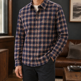 Augustus Plaid Shirt - Dark Coffee Grid