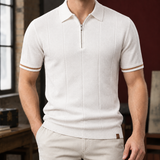 Blake Zip Polo - White