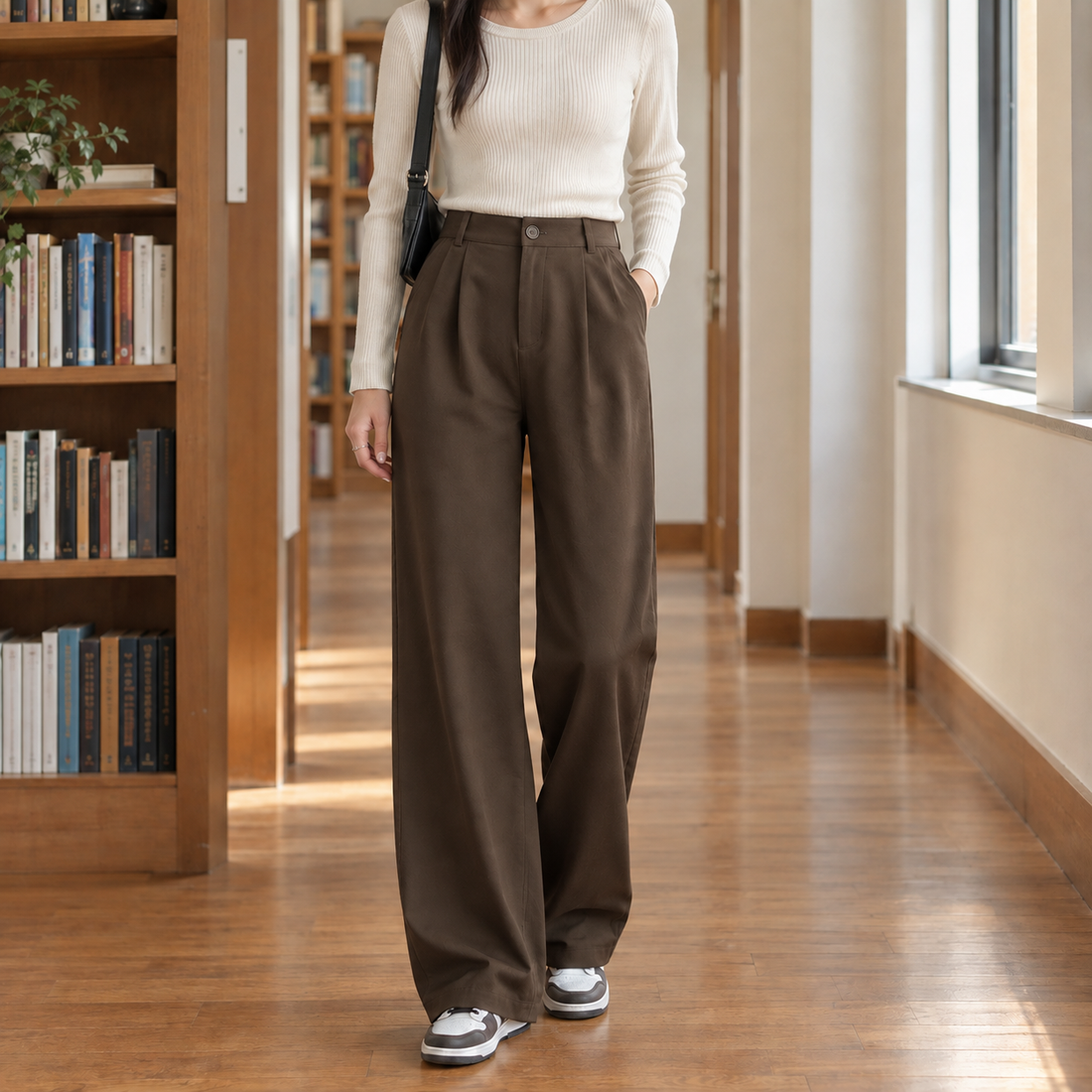 Carlotta-June Wide Leg Pants - Dark Coffee