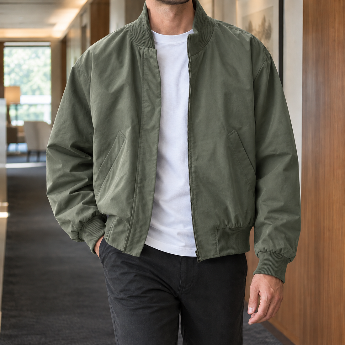 Mason Bomber Jacket - Military Green