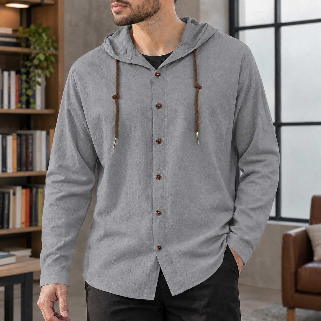 Dorian Hooded Hoodie - Gray