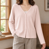 Hyacinth Button Front Jacket - Pearl Powder