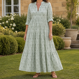Honora Tiered Maxi Dress - Green