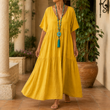 Tatiana Tiered Maxi Dress - Yellow