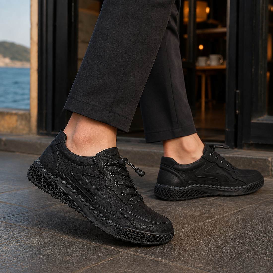Bargello Lace-Up Shoes - Black