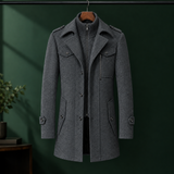 Cuthbert Double Collar Coat - Gray