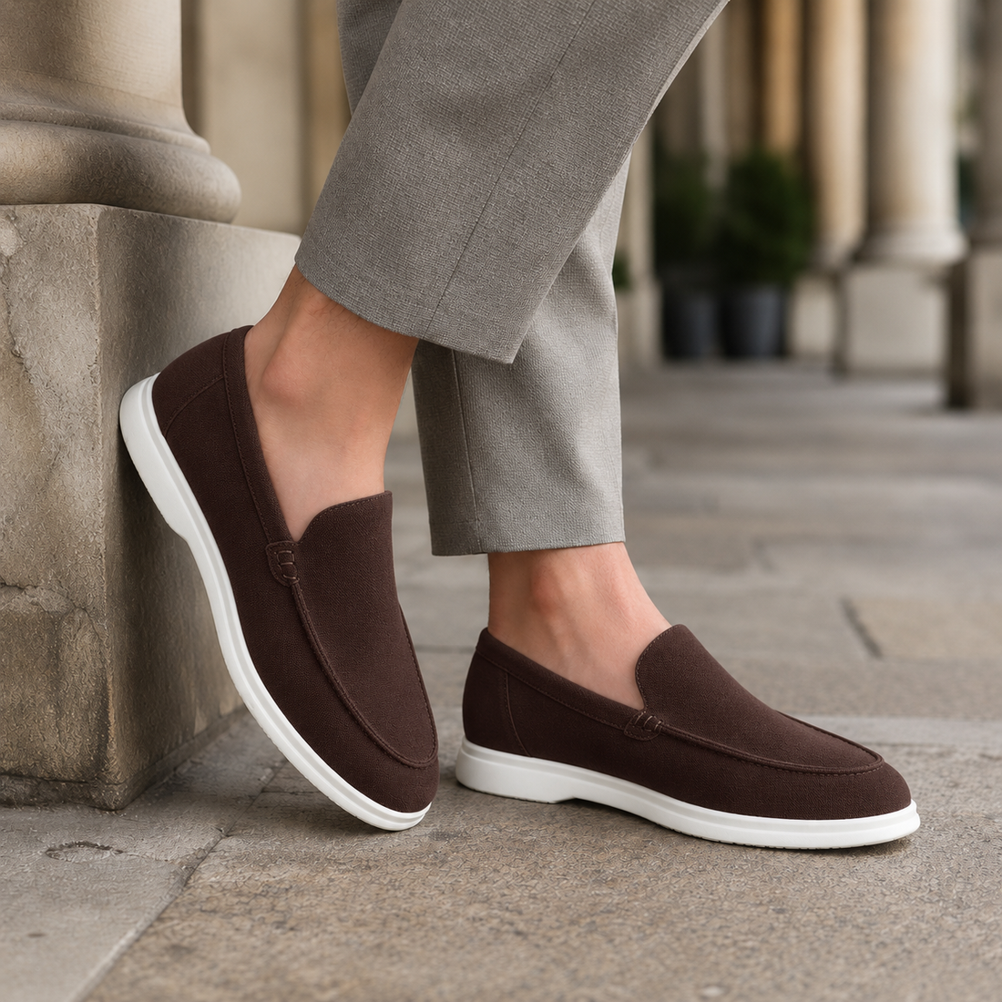 Fermo Canvas Loafers - Brown