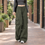 Pippa-Grace Wide Leg Pants - Army Green