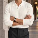 Blake Ribbed Polo - Ivory