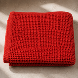 Larkspur Waffle Towel - Sunset Red
