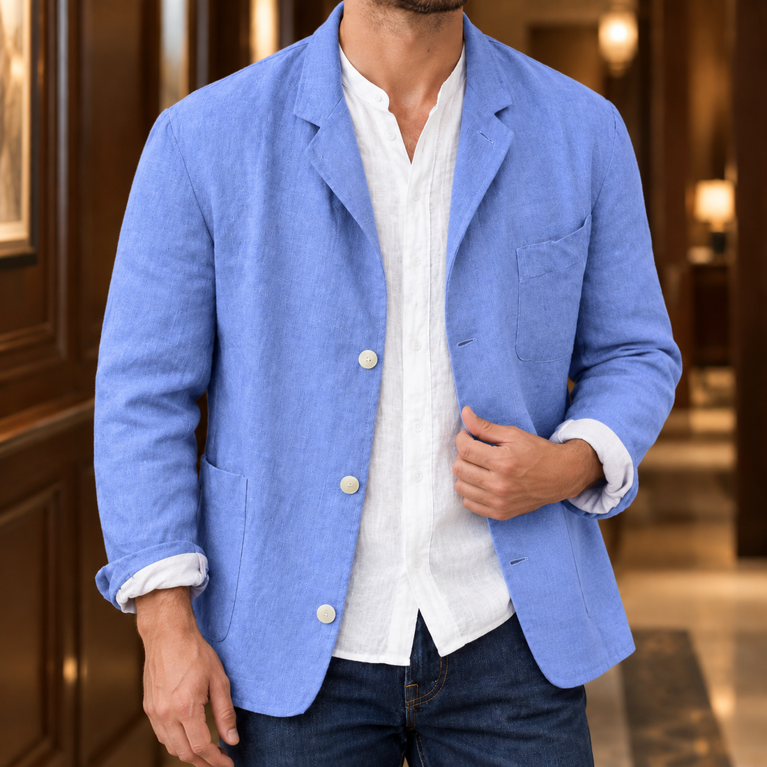 Vaughn Relaxed Blazer - Blue