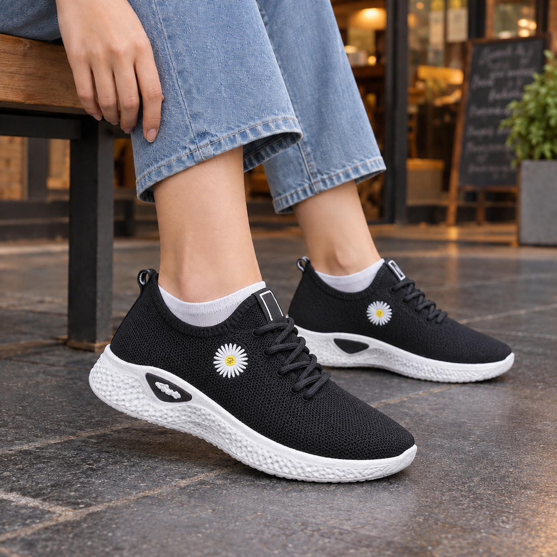 Pescara-Torino Lace-Up Sneakers - Black