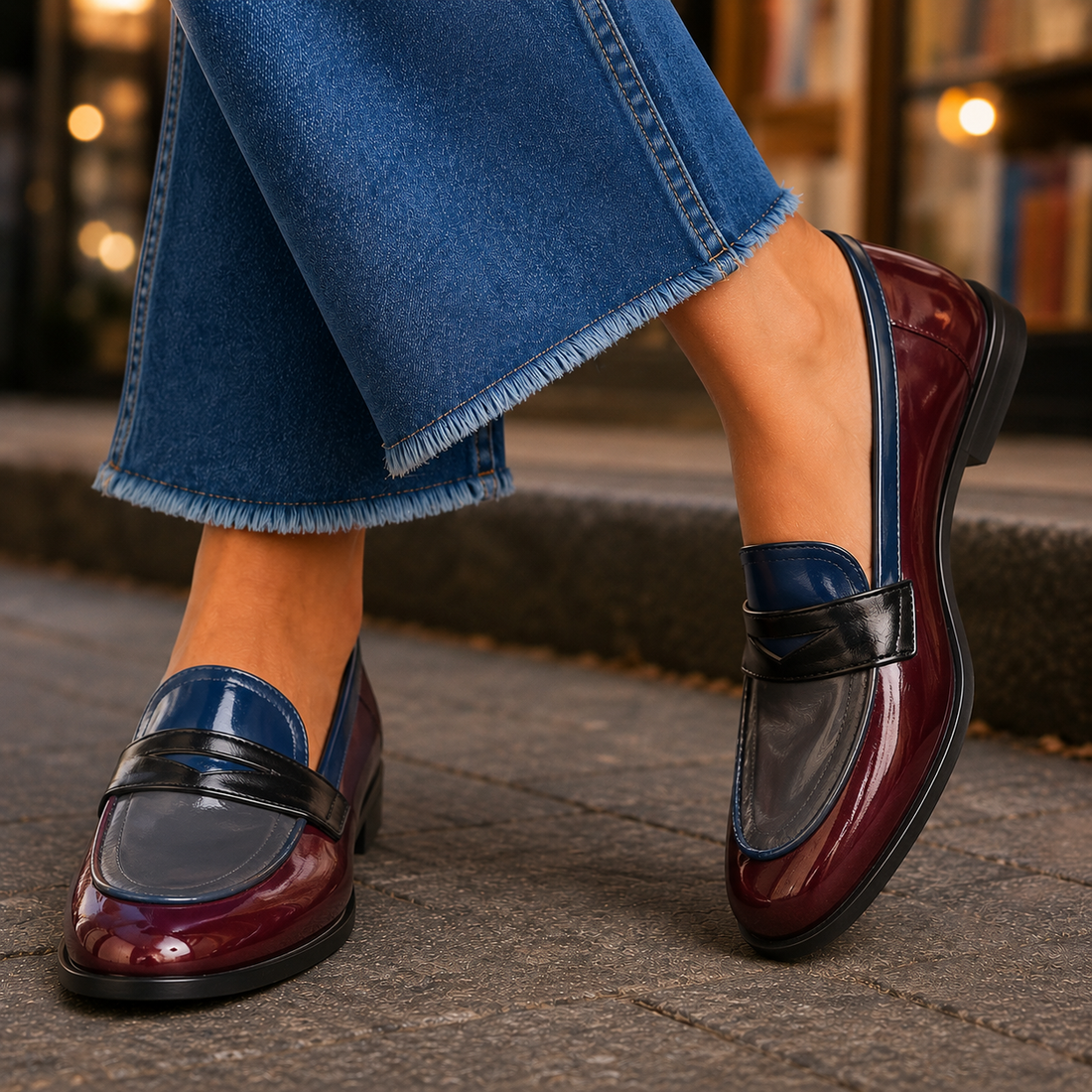 Trevisan Colorblock Loafers - Blue
