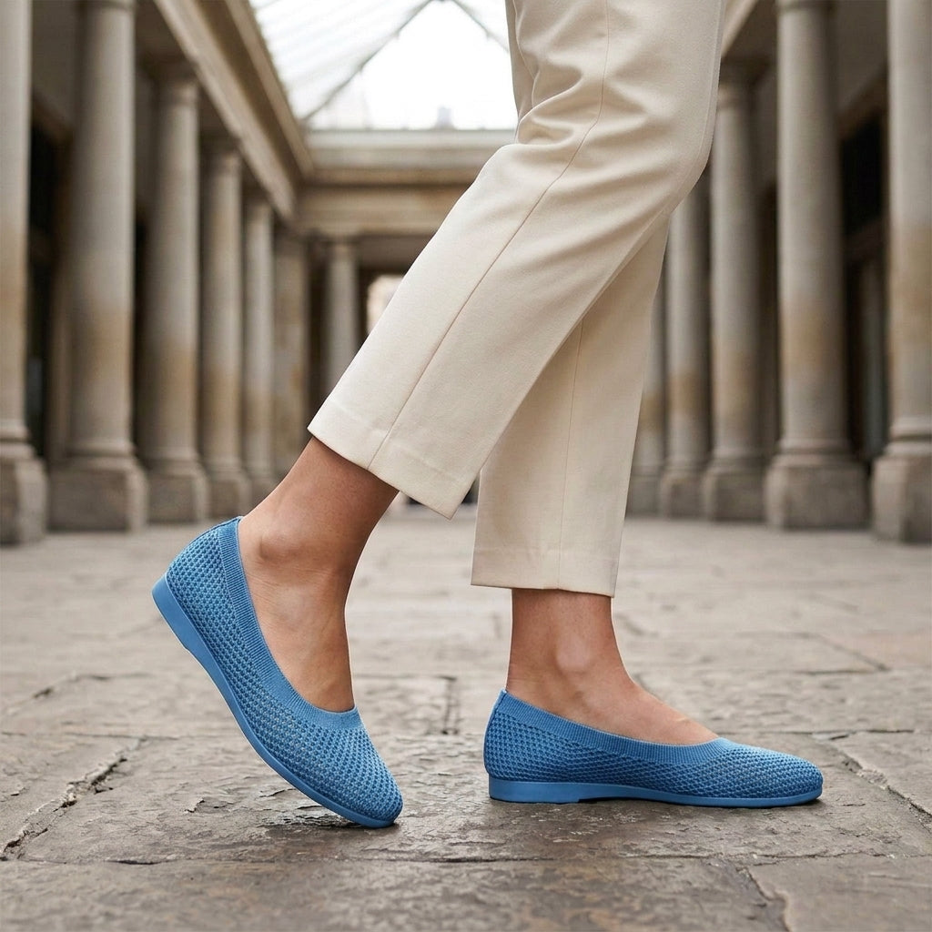Capri Knit Flats - Bleu