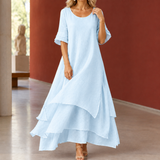 Sabina-Elise Layered Maxi Dress - Blue