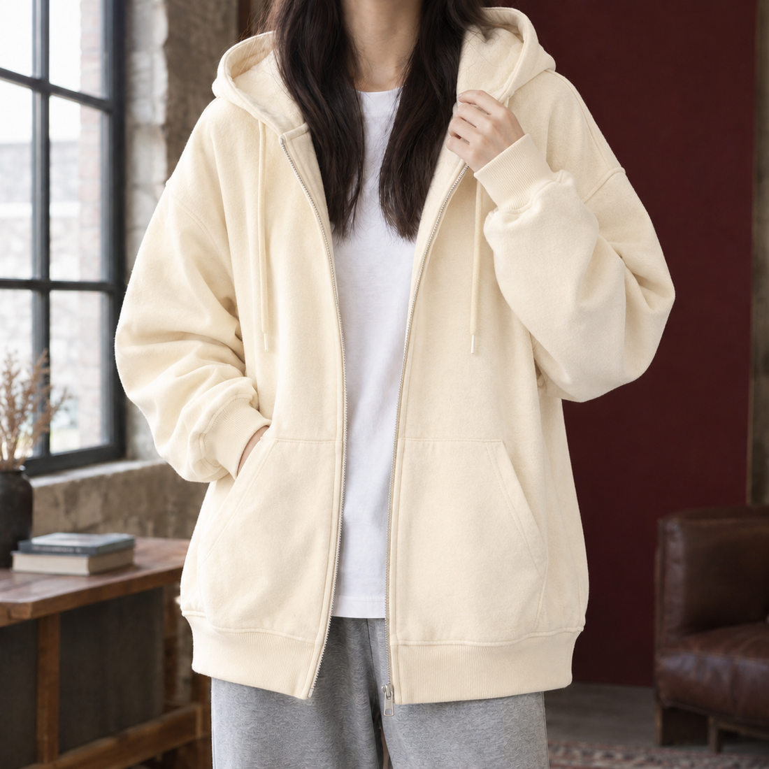 Lola-Hope Oversized Hoodie - Apricot