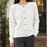 Isabeau-Eve Wool Cardigan - White