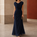 Sylvie-Skye Cowl Maxi Dress - Navy Blue