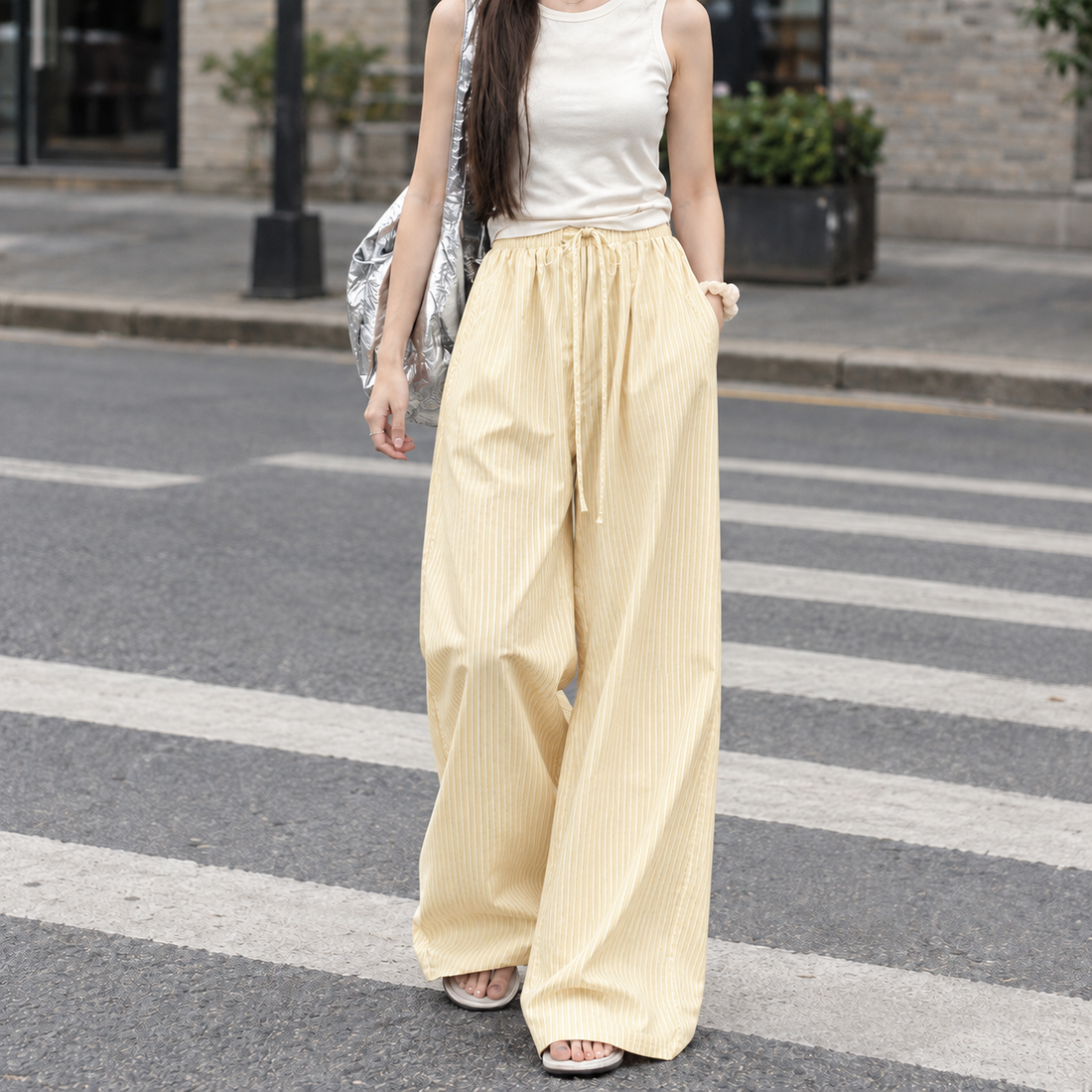 Gabriella-Hope Wide Leg Pants - Yellow