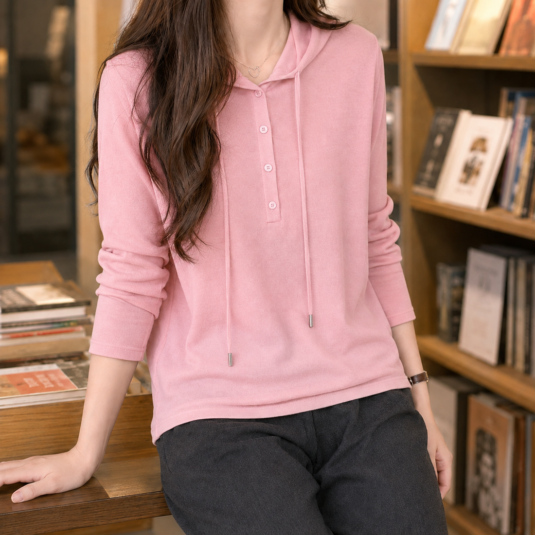 Aiglon Merino Hoodie - Pink