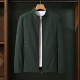 Vaughn Stand Collar Jacket - Forest Green