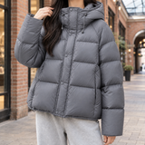 Adelia Hooded Puffer Jacket - Gray