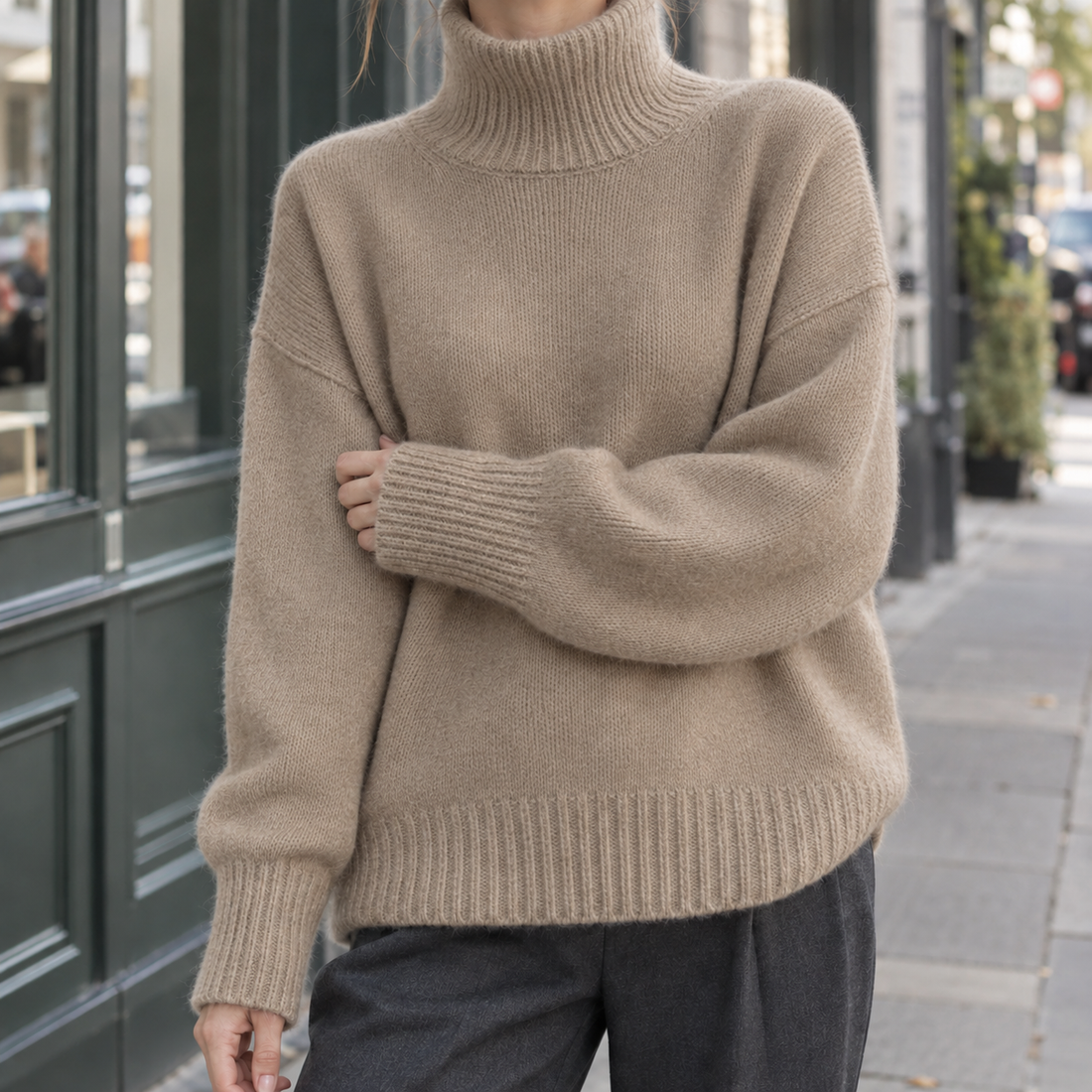 Sylvaine-Eve Turtleneck Sweater - Camel