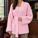 Michelle-Jade Belted Cardigan - Pink
